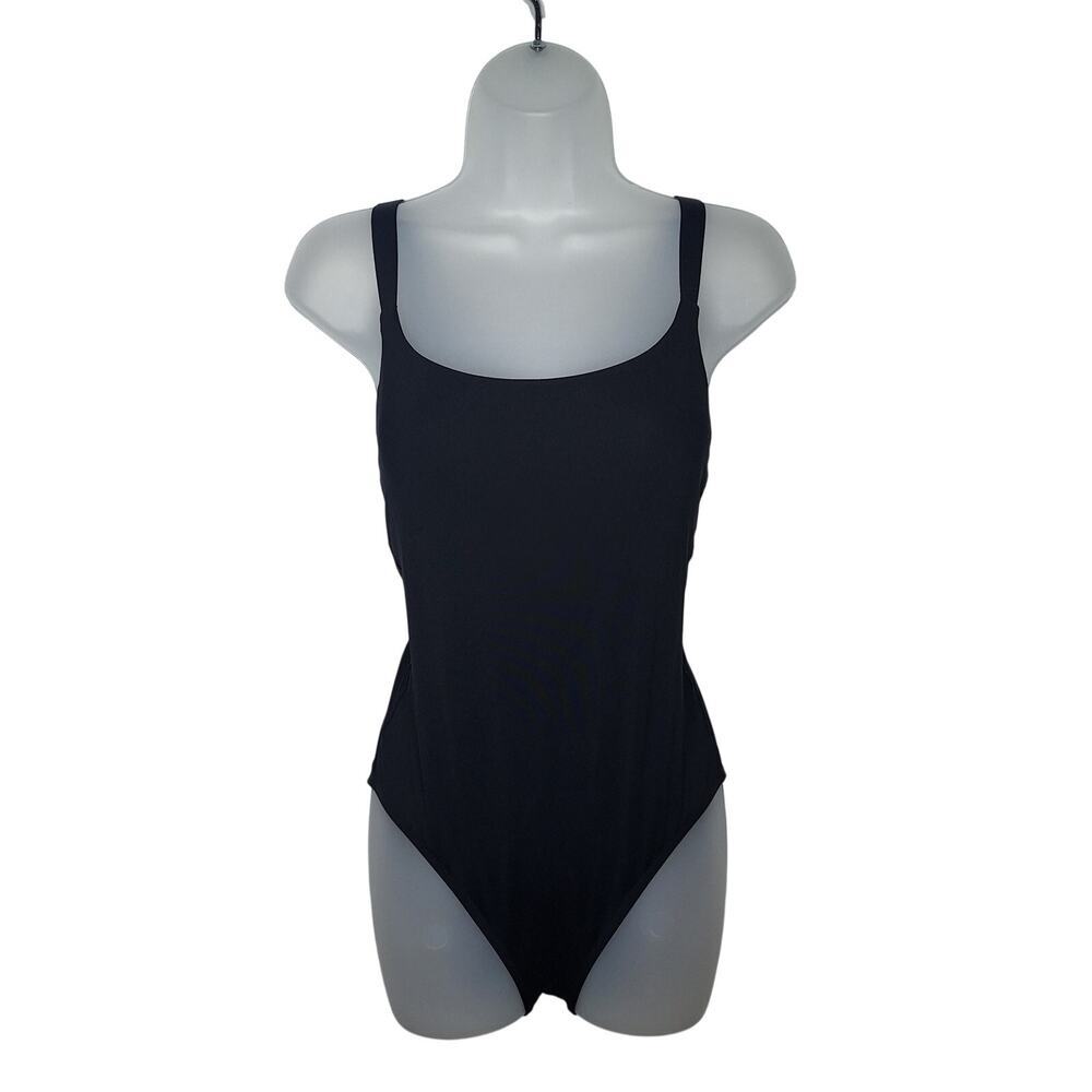 Athleta Hermosa One Piece Swimsuit Small Solid Black Classic 1pc